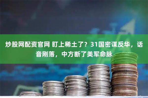 炒股网配资官网 盯上稀土了？31国密谋反华，话音刚落，中方断了美军命脉